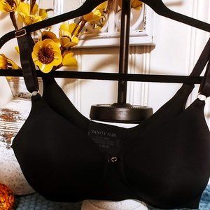 Vanity Fair Women's Beauty Back Wire-Free Bra Black Size 38C